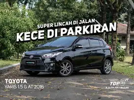 TDP 3 JUTA FREE E-TOLL 1 JUTA YARIS G AT 2016 HITAM MATIC MOBCARS