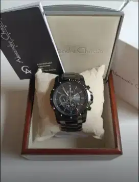 Jam tangan alexandre christie 6141mc hitam mulus 100%