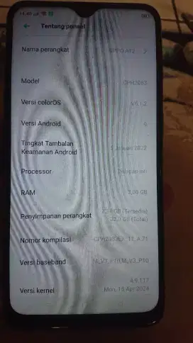 Oppo A12 mulus no minus