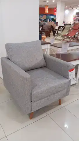 SOFA 1 SEATER CALISTA 77X81X85 CM LIGHT GREY