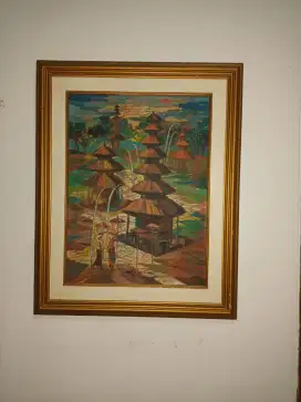 Lukisan Rumah Adat Bali
