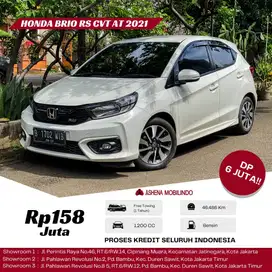 Brio RS AT 2021 Putih DP 6jt Cash Atau Kredit Terbaik SeOLX!
