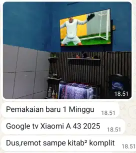 Bismillah dijual tv Google xiomi a 43 2025