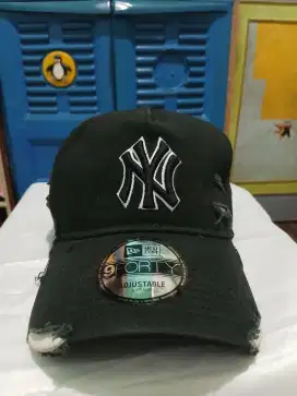 New Era Cap New York Yankees Cotton Destroy White A-Frame 9forty