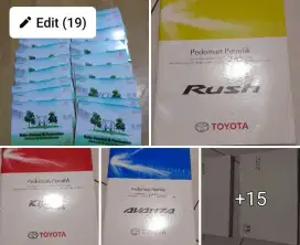 Jual manual book mobil buku service bekas