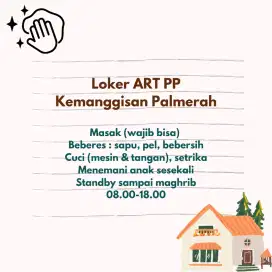 Loker ART PP Palmerah Jakarta Barat