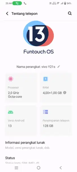 JUAL BU HP VIVO Y21S MULUS