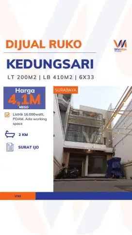 Dijual Ruko Kedungsari Surabaya – 3 Lantai, Ada Working Space