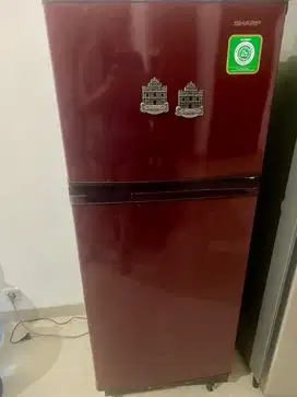 Kulkas sharp 2 pintu & mesin cuci