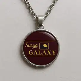 kalung titanium nama kustom design tulisan Surya Galxy