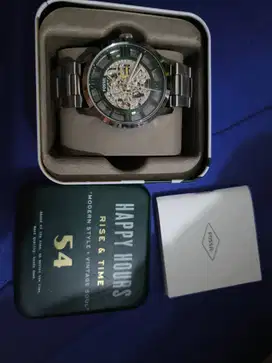 Jual Jam Tangan Fossil sec Me3234 strip besi ori