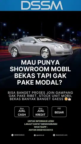 Dibutuhkan marketing agent mobil bekas