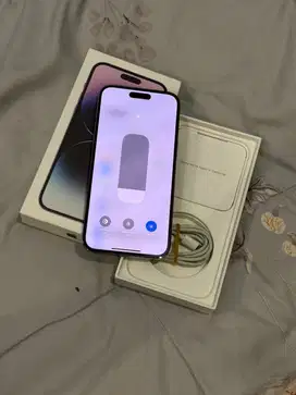 Dijual Iphone 14 Promax 256GB Deep Purple Mulus Lengkap Terdaftar