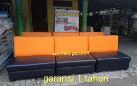Yoshiko perabot - sofa cafe orange hitam