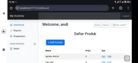 Jasa pembuatan aplikasi basis web, inventory lading page, e-commerce