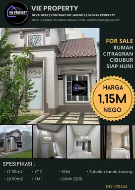 JUAL MURAH  , RUMAH RAPI SIAP HUNI DI CITRA GRAN CIBUBUR