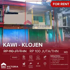 Disewakan Ruko 3 lantai pinggir jalan ramai kawasan kuliner