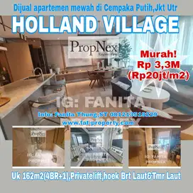 Dijual Apt Holland Village 162m2(4BR+1),Privatelift,hoek Brt Laut&Tmr