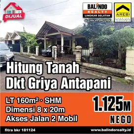 Hitung Tanah Sayap sukanagara Antapani Bandung, Murah, Jalan Lebar