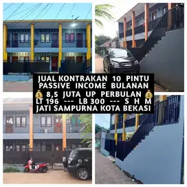 JUAL KONTRAKAN 10 PINTU DI JATI SAMPURNA KOTA BEKASI TRANSYOGI CIBUBUR