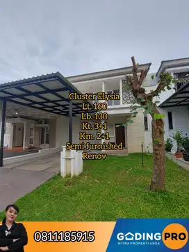 Rumah Renov Cluster Elysia Lt. 160/130 Suvarna Lavon Cikupa Tangerang
