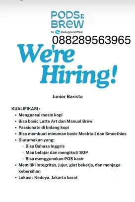 Barista dan waitress
