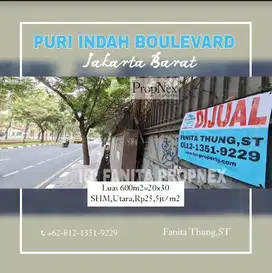 Harga miring hitung harga tanah dijual rumah tua di Puri Indah bouleva