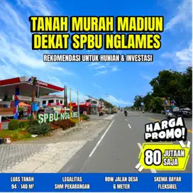 Jual Tanah Madiun Nglames Harga Murah Lingkungan Asri
