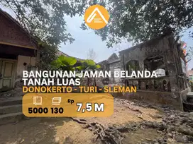 Jual Tanah Turi Pekarangan Bonus Bangunan Jaman Belanda Parit Mengalir