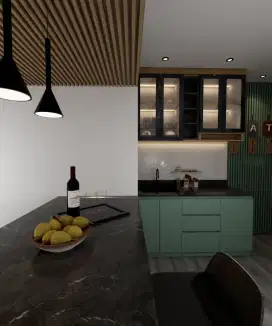 Desain interior custom furniture berkualitas apartemen kantor rumah