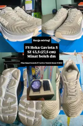 Hoka Gaviota 5 sz 43,5 (27,5cm) dan SW IT Active Watch Moon WR02