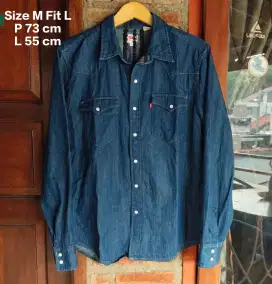 Levi's Kemeja Denim Classic Size M Original