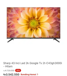 SHARP GOOGLE TV 43 INCI
