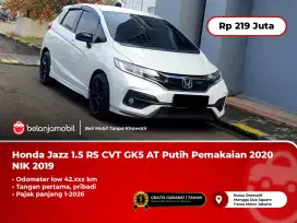 [ LOW KM ] Honda Jazz 1.5 RS CVT GK5 AT Putih 2019/2020