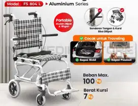 Kursi roda traveling (second/bekas) kondisi 90%