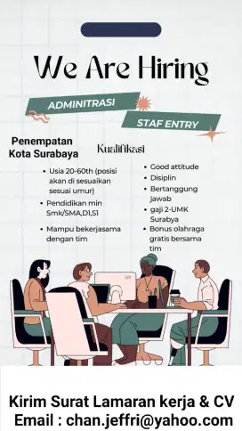 Lowongan kerja Admin staf