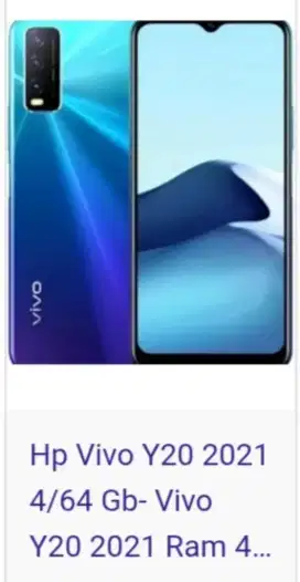 Vivo Y20 bekas dan mulus