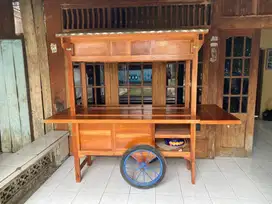 Gerobak angkringan dan kursi 3 pcs
