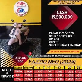 FAZZIO NEO TH 2024 KM 600 PERAK BISA BAYAR VIA CC / PAYLATER