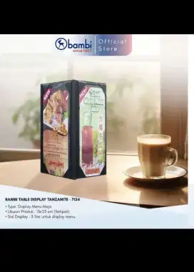 Bambi Tanzanite Table Display Book Menu / Buku Menu Restoran