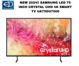 NEW 2024!! SAMSUNG LED 75 INCH CRYSTAL UHD 4K SMART TV UA75DU7000