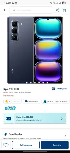 Cash & cicilan infinix hot 50 pro plus