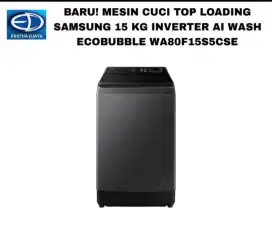 TOP LOADING SAMSUNG 15 KG INVERTER AI WASH ECOBUBBLE WA80F15S5CSE