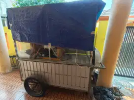 JUAL GEROBAK ETALASE ALUMUNIUM KACA ( NEGO )