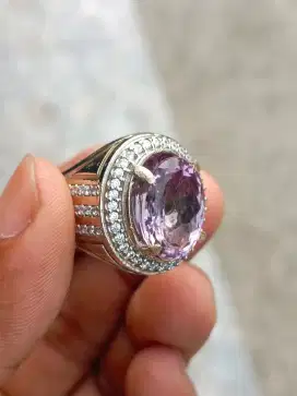Cincin batu amethyst brazil+memo