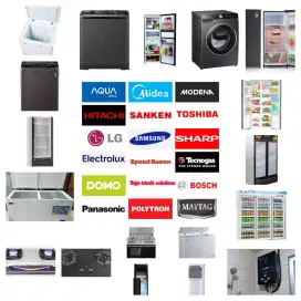 Service mesin cuci kulkas dispenser freezer showcase pompa kompor gas.
