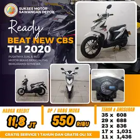 BERGARANSI HONDA BEAT CBS LED TAHUN 2020 BISA CASH KREDIT UNIT MULUS
