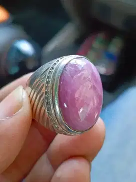 Cincin batu ruby ring perak