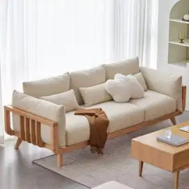 Kursi sofa minimalis jati clasik.