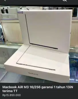 Macbook air M2 8/256 garansi 1 tahun